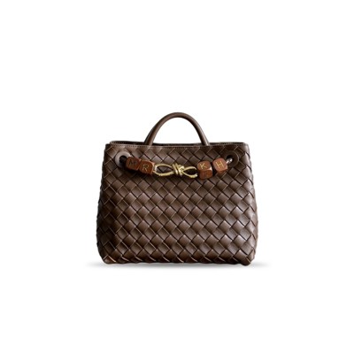 BOTTEGA VENETA SMALL ANDIAMO IN HAZELNUT BROWN BAG 743568 (25*22*10.5cm)
